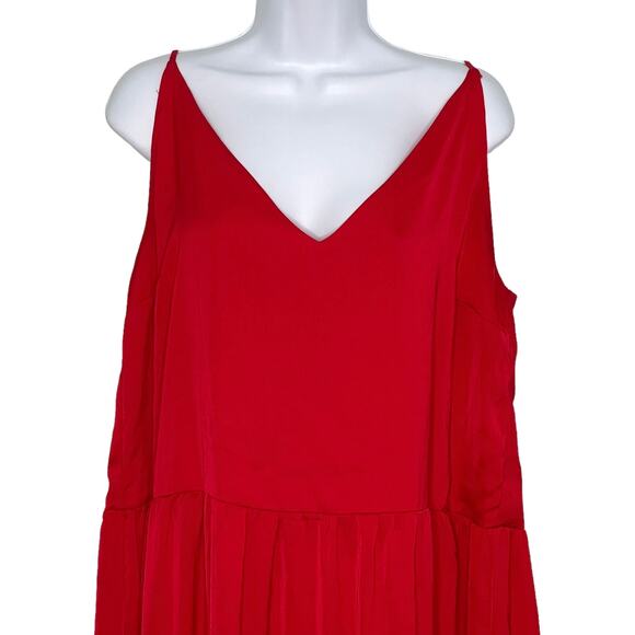 Gigi Parker Tiered Red Maxi Dress Medium - Picture 8 of 11